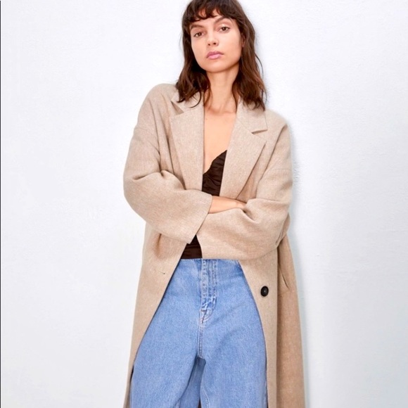 🆕✨ TAUPE BUTTONED RUSTIC COAT - Picture 2 of 11